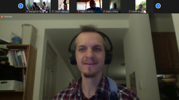 The mission team joined participants in Uganda via Zoom