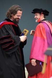 Fr. Alex, recipient of St. Macrina Award, with Fr. Chad