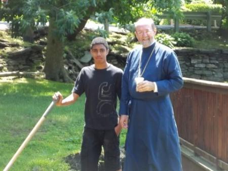 Skye Andrew Malone and Fr. Chad Hatfield